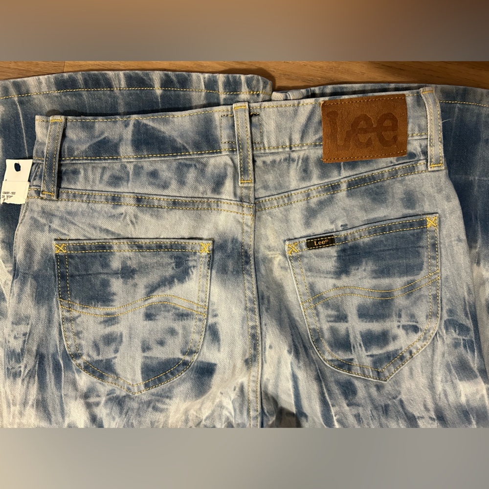Brand new Lee Jeans for women Blue and White Bootcut Dye Size 26x33 Cotton - Picture 8 of 11